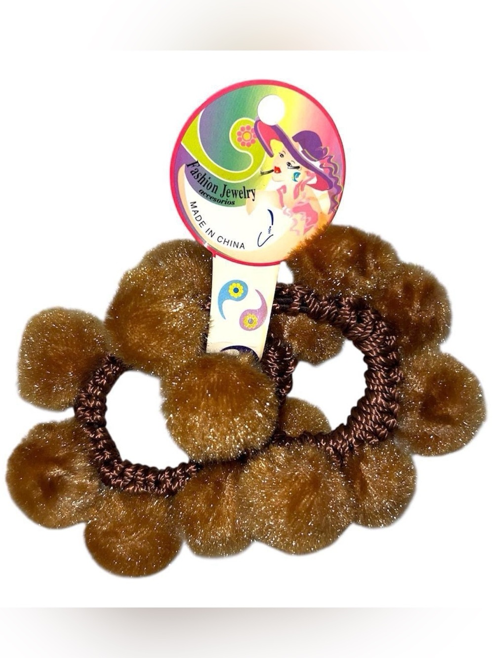 Y2K vintage Deadstock brown scrunchies.